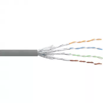 InLine komutacinis kabelis S/FTP PiMF Cat.6 pilkas AWG27 PVC CU 100m
