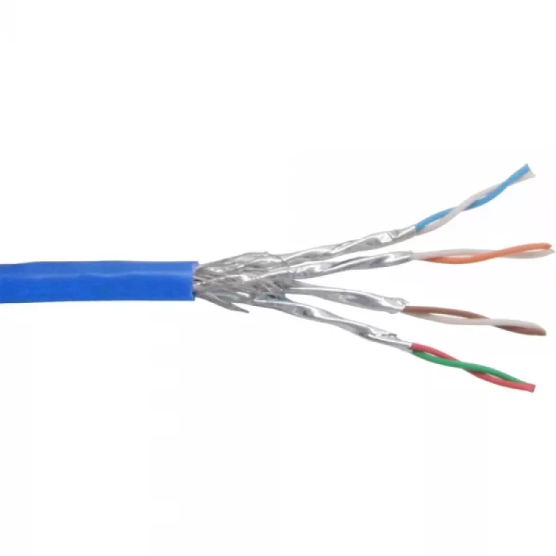 Ethernet komutacinis kabelis InLine Cat6 S/FTP PiMF AWG27 PVC, 100 m, mėlynas