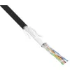 InLine komutacinis kabelis SF/UTP Cat.5e AWG26 CCA PVC juodas 100m