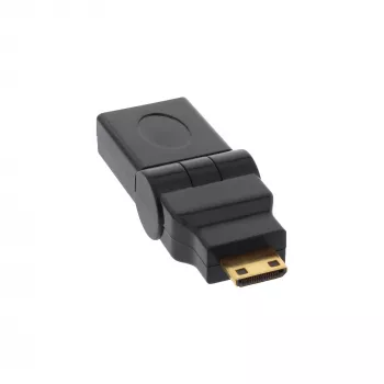 HDMI adapteris InLine 17690M HDMI A lizdas / HDMI C kištukas pasukamas auksuotas