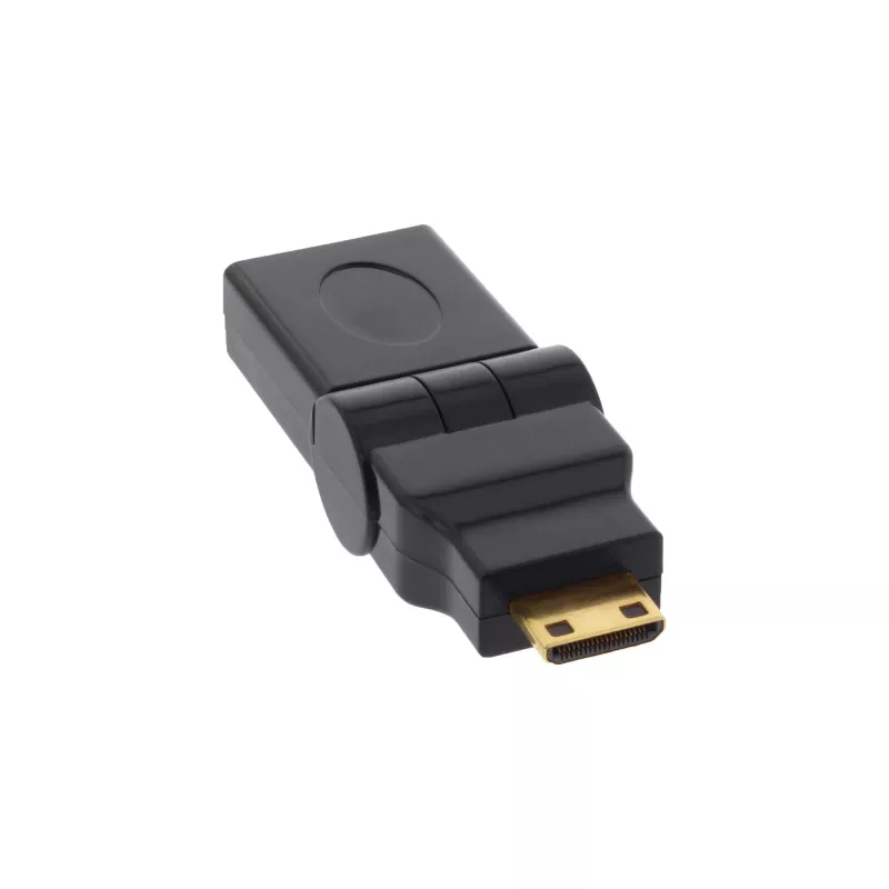 HDMI adapteris InLine 17690M HDMI A lizdas / HDMI C kištukas pasukamas auksuotas