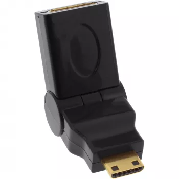 HDMI adapteris InLine 17690M HDMI A lizdas / HDMI C kištukas pasukamas auksuotas