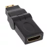 HDMI adapteris InLine 17690M HDMI A lizdas / HDMI C kištukas pasukamas auksuotas