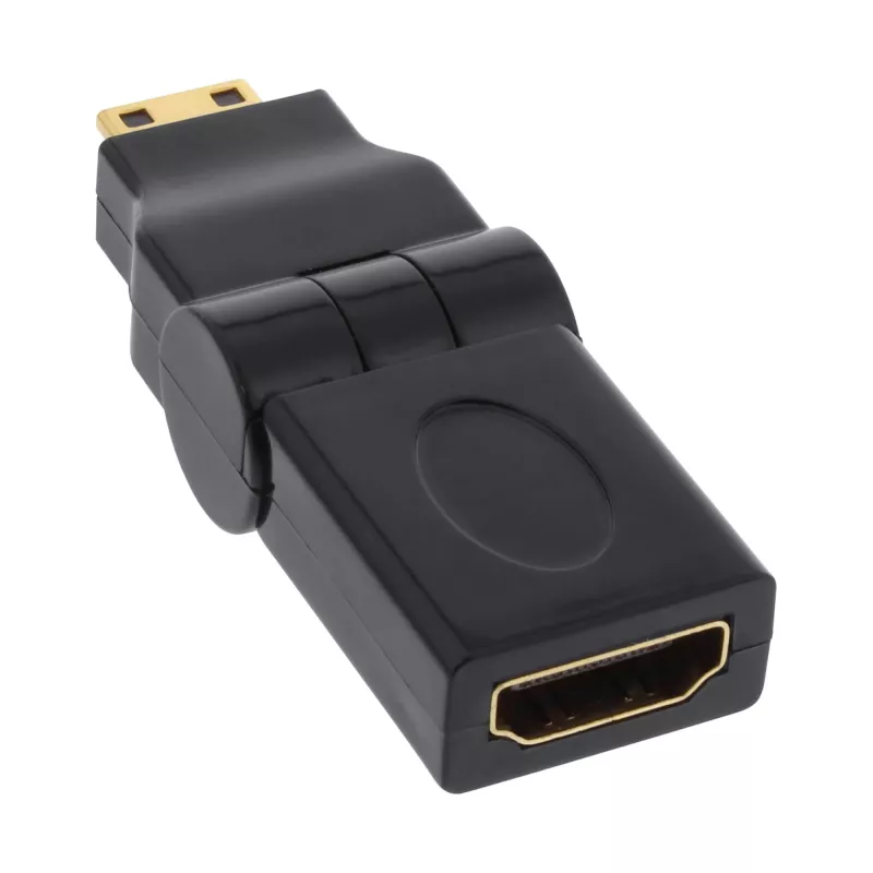 HDMI adapteris InLine 17690M HDMI A lizdas / HDMI C kištukas pasukamas auksuotas