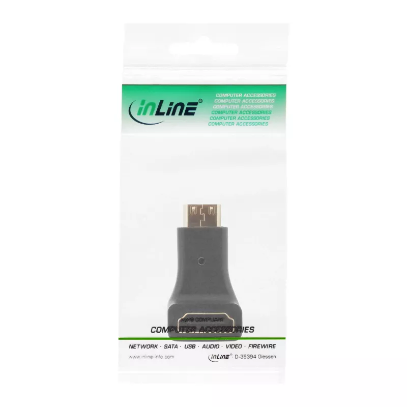 HDMI adapteris, A tipo lizdas / C tipo kištukas, kampinis, InLine 17690K