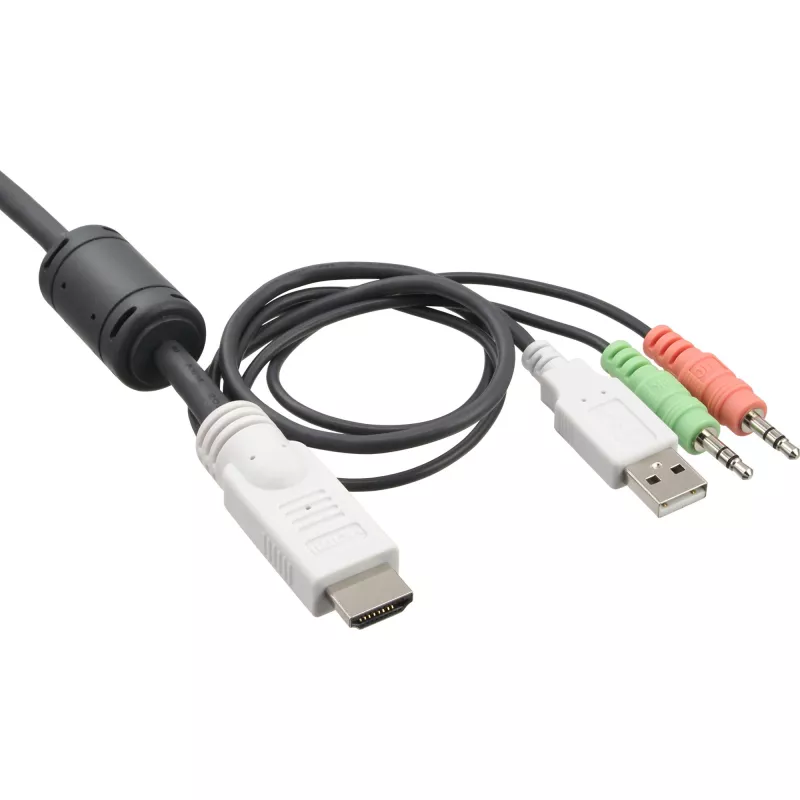 KVM jungiklis 2 prievadų HDMI USB su garsu InLine 62612I