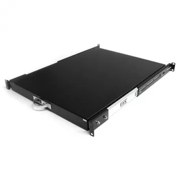 StarTech.com 1U stumdomas serverių stovo montavimo klaviatūros lentyna, 55 svarai (25 kg), 22 col. (55 cm) gylio plieninis ištraukiamas stalčius 19 colių AV, tinklo įrangos stovui