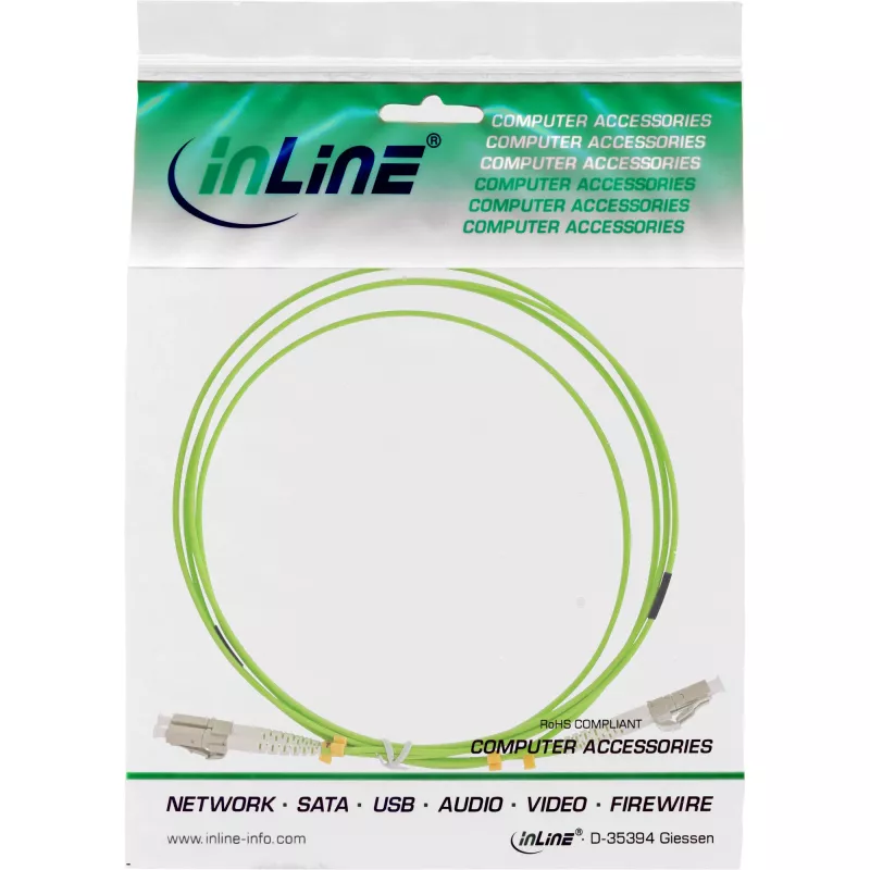 InLine Fiber Optical Duplex kabelis LC/LC 50/125µm OM5 7.5m