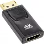 InLine keitiklis DisplayPort kištukas / HDMI lizdas, 4K/60Hz, su garsu