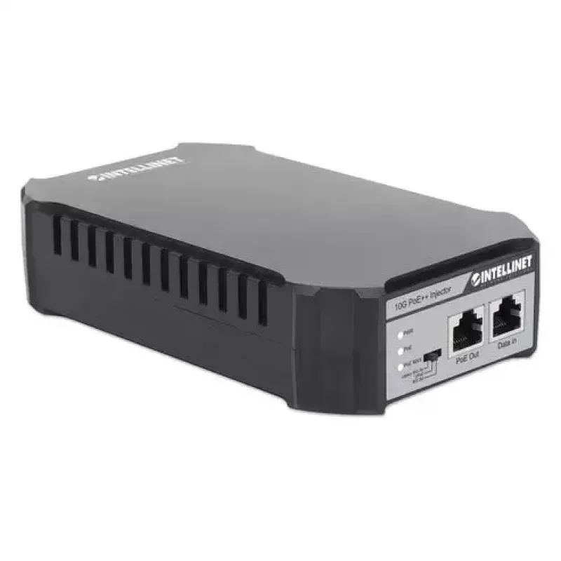 Intellinet 10G PoE++ injektorius, vienas 95 W prievadas, IEEE 802.3bt (4PPoE) atitinkantis, metalinis korpusas, montavimo ant sienos galimybė