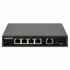 „Intellinet“ 5 prievadų gigabitinio eterneto PoE+ komutatorius su SFP prievadu, 91 W galios biudžetas