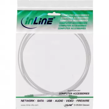InLine Fiber Optical Simplex Cable, FTTH, LC/APC8° to LC/APC8° 9/125µm OS2 0.5m