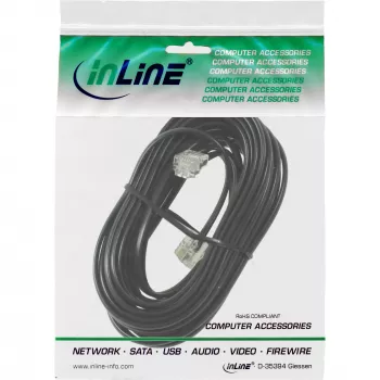 InLine modulinis laidas RJ11 vyriškas / vyriškas 6P4C 10 m