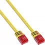 InLine plokščias itin plonas komutacinis kabelis U/UTP Cat.6 Gigabit paruoštas geltonas 3m