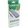 InLine USB 3.2 Gen.2 šakotuvas, 4x USB-C + 3x USB-A, PD 100W, aliuminis, pilkas