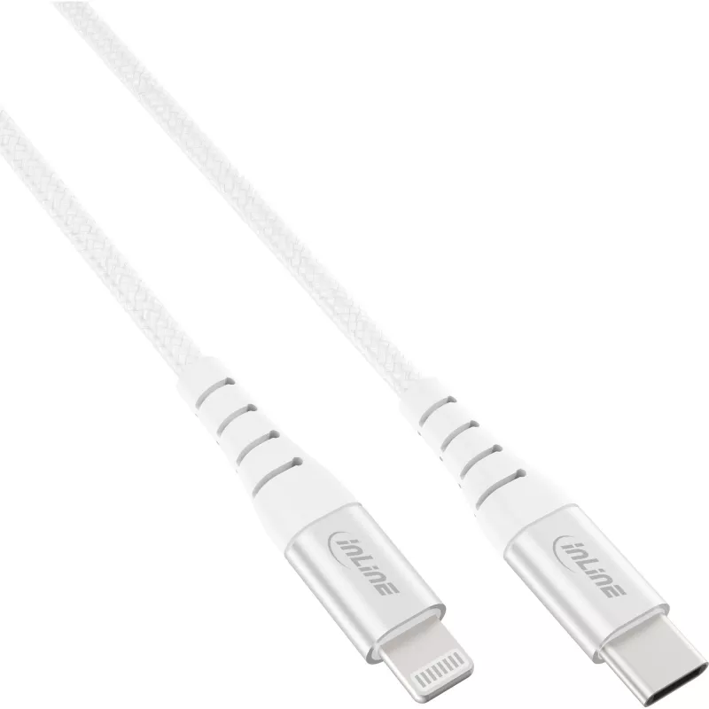 InLine USB-C Lightning laidas, skirtas iPad, iPhone, iPod, sidabrinis/aliuminis, 1 m
