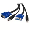 StarTech.com 6 pėdų 2-in-1 USB KVM laidas, 1,8 m, VGA, juoda, USB, USB A + VGA, USB B + VGA