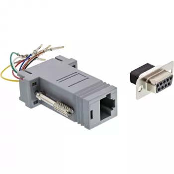InLine adapteris 9 kontaktų Sub-D lizdas RJ45 lizdas 68889B InLine