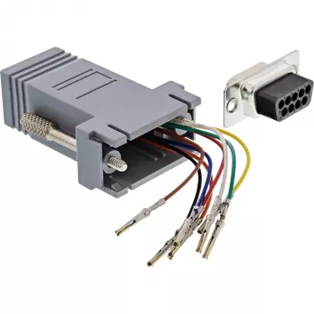InLine adapteris 9 kontaktų Sub-D lizdas RJ45 lizdas 68889B InLine