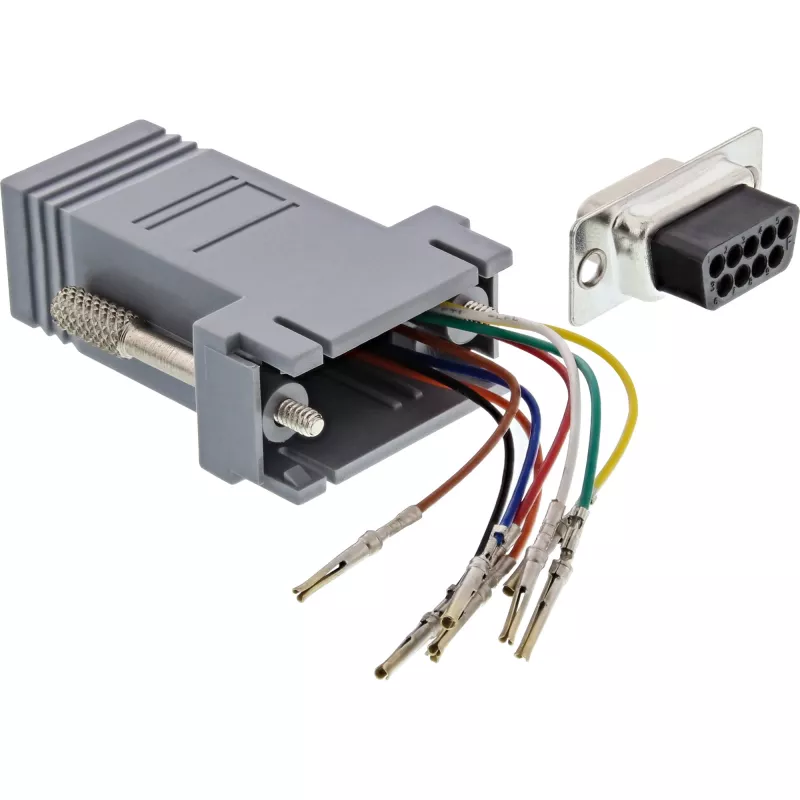 InLine adapteris 9 kontaktų Sub-D lizdas RJ45 lizdas 68889B InLine