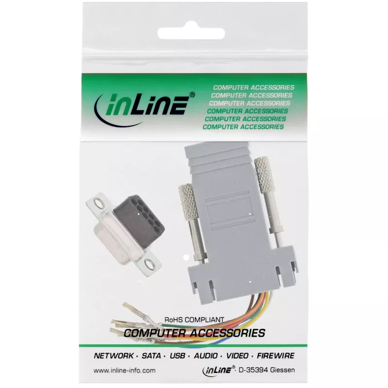 InLine adapteris 9 kontaktų Sub-D lizdas RJ45 lizdas 68889B InLine