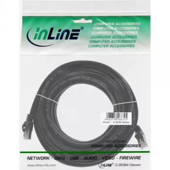 InLine komutacinis kabelis SF/UTP Cat.5e juodas 25 m