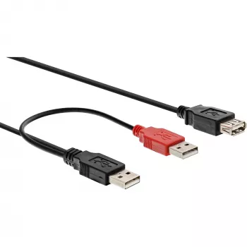 USB 2.0 Y laidas 2x A tipo kištukas/lizdas InLine 34510Z 0,2 m