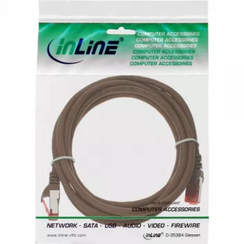 InLine komutacinis kabelis S/FTP PiMF Cat.6 250MHz PVC varis rudas 25m
