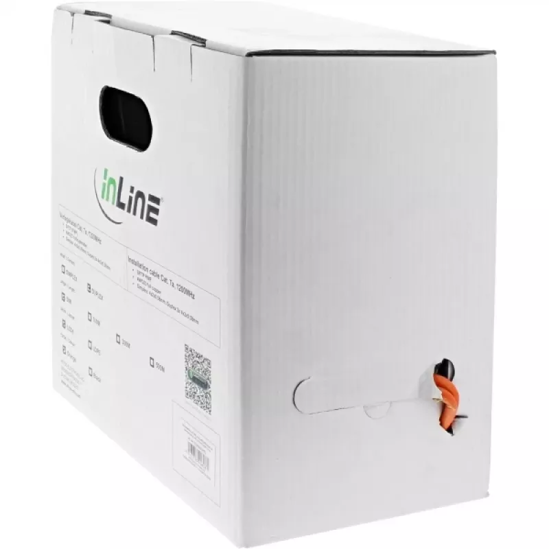 InLine Duplex instaliacinis kabelis S/FTP PiMF Cat.7a AWG23 1200MHz, LSOH, 50m