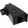 Adapter InLine TAE‑F kištukas į RJ45 lizdą 8P2C, skirtas Fritzbox, juodas