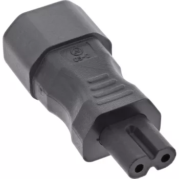 InLine maitinimo adapteris IEC 60320 C14 / C7, 3 kontaktų IEC įrenginys į 2 kontaktus