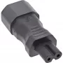 InLine maitinimo adapteris IEC 60320 C14 / C7, 3 kontaktų IEC įrenginys į 2 kontaktus