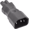 InLine maitinimo adapteris IEC 60320 C14 / C7, 3 kontaktų IEC įrenginys į 2 kontaktus