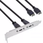 InLine lizdo kronšteinas USB-C į USB 3.2 priekinio skydelio Key-A vidinis, 0,5 m