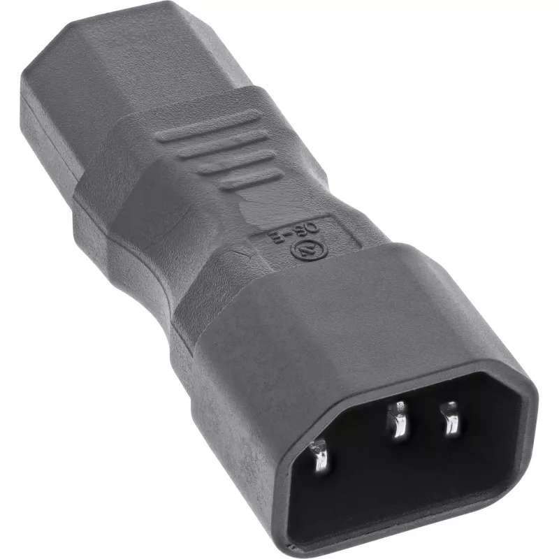 InLine maitinimo adapteris IEC 60320 C14 / C13, 3 kontaktų, šaltosios įrangos maitinimui
