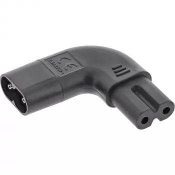 InLine maitinimo adapteris IEC 60320 C8 / C7, kampuotas kairėn/dešinėn 2 kontaktų