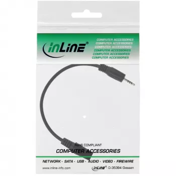 InLine garso adapterio kabelis 4 kontaktų 2,5 mm kištukas / 4 kontaktų 3,5 mm lizdas 0,2 m