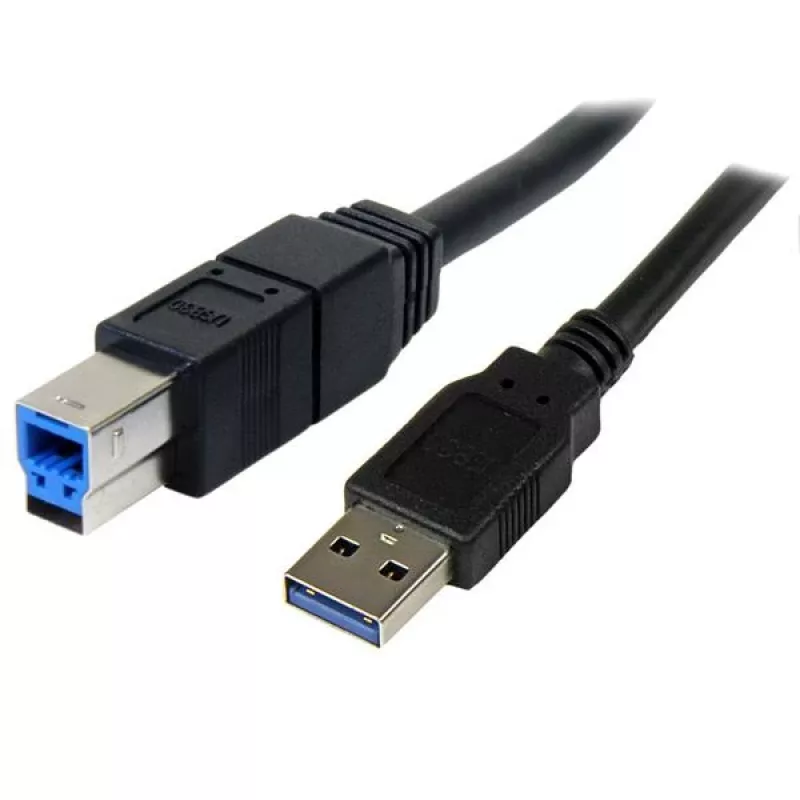 “StarTech.com” 3 m juodas “SuperSpeed USB 3.0” laidas A į B – M/M