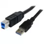 “StarTech.com” 3 m juodas “SuperSpeed USB 3.0” laidas A į B – M/M