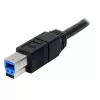 “StarTech.com” 3 m juodas “SuperSpeed USB 3.0” laidas A į B – M/M