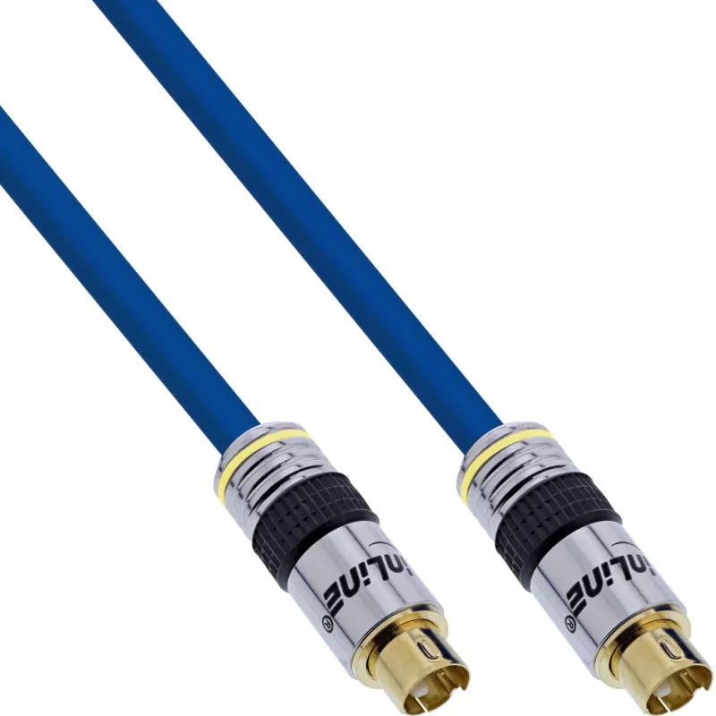 InLine S-VHS vaizdo kabelis Premium 4 kontaktų mini DIN kištukas / kištukas auksuotas 3m