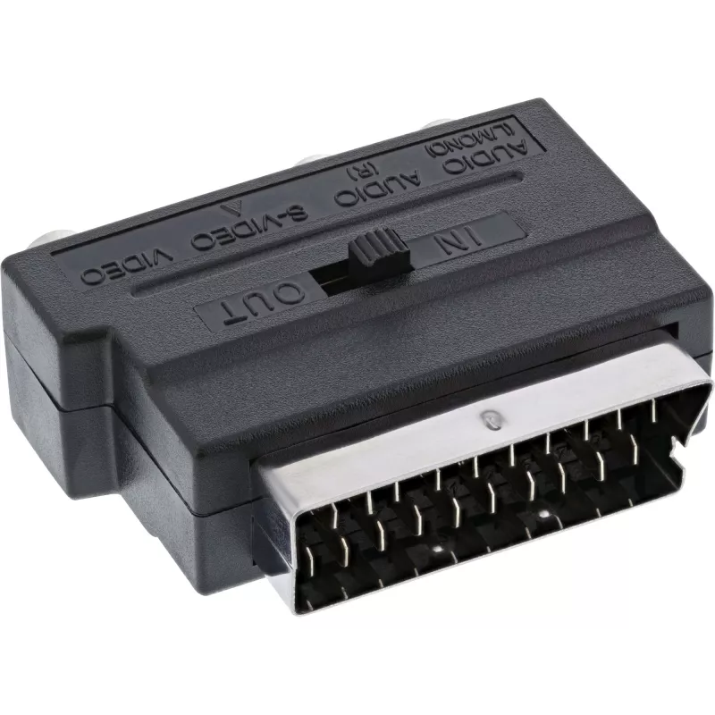 InLine Scart adapteris Scart kištukas / 3x RCA ir S-VHS vaizdo įvestis / išvestis