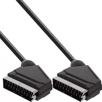 InLine Scart vaizdo kabelis, kištukas / kištukas, 3 m