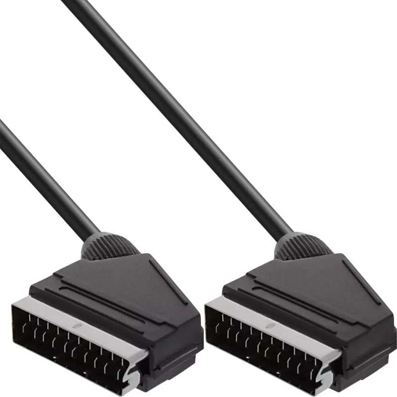 InLine Scart vaizdo kabelis, kištukas / kištukas, 3 m