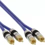 “InLine Premium” RCA garso kabelis, 2x RCA lizdai / kištukai, auksuoti, 20 m