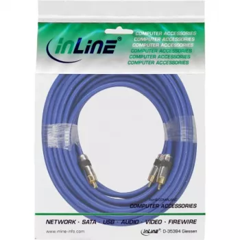 InLine Premium RCA garso kabelis 2x RCA kištukas / kištukas auksuotas 10 m
