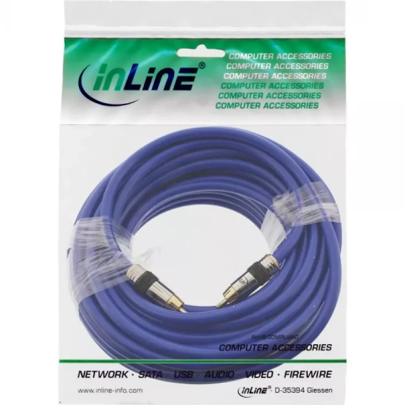 InLine Premium RCA vaizdo ir skaitmeninio garso kabelis RCA kištukas / kištukas auksuotas 20 m