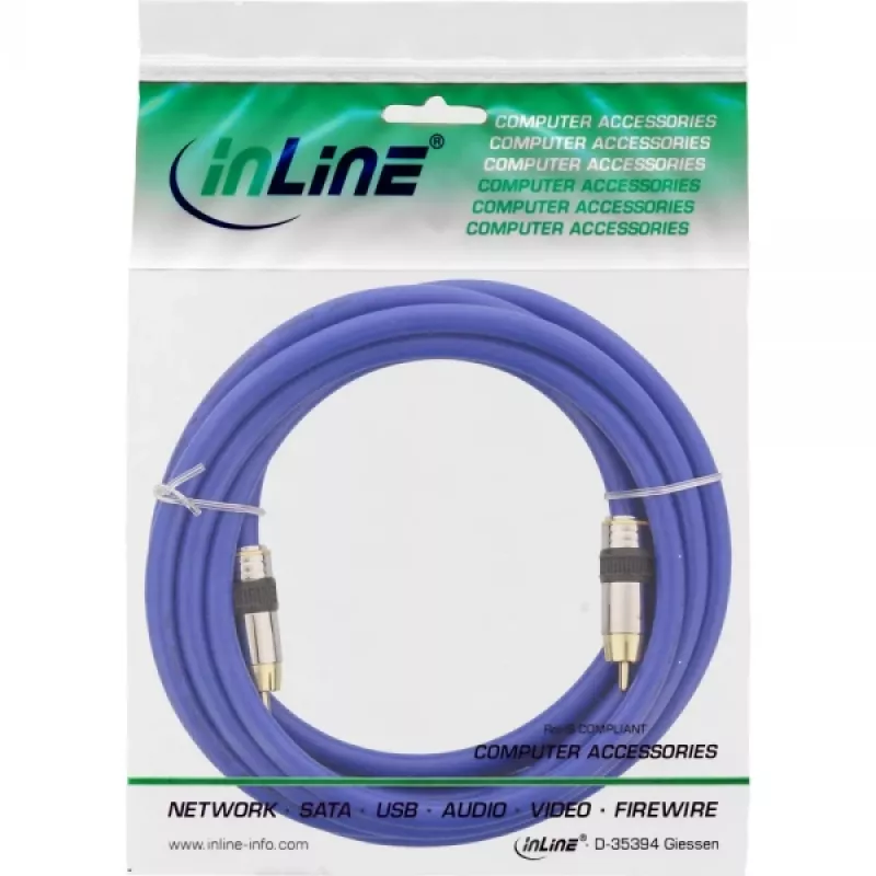 InLine Premium RCA vaizdo ir skaitmeninio garso kabelis RCA kištukas / kištukas auksuotas 3 m