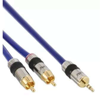 InLine garso kabelis Premium 2x RCA kištukas / 3,5 mm kištukas, paauksuoti kontaktai, 10 m
