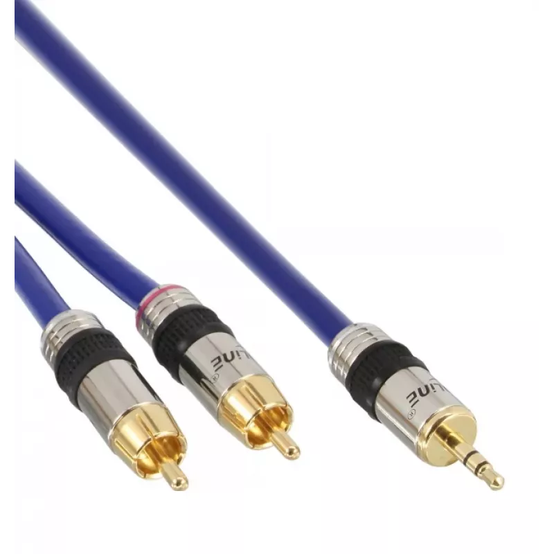 InLine garso kabelis Premium 2x RCA kištukas / 3,5 mm kištukas, paauksuoti kontaktai, 10 m